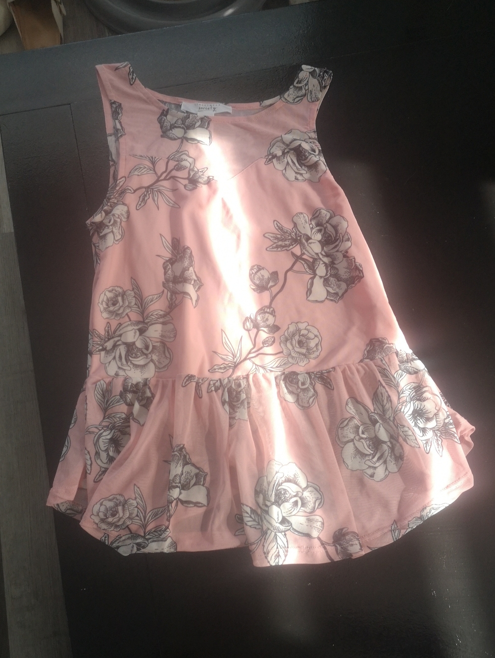 Floral Peplum Tank Top - Pink